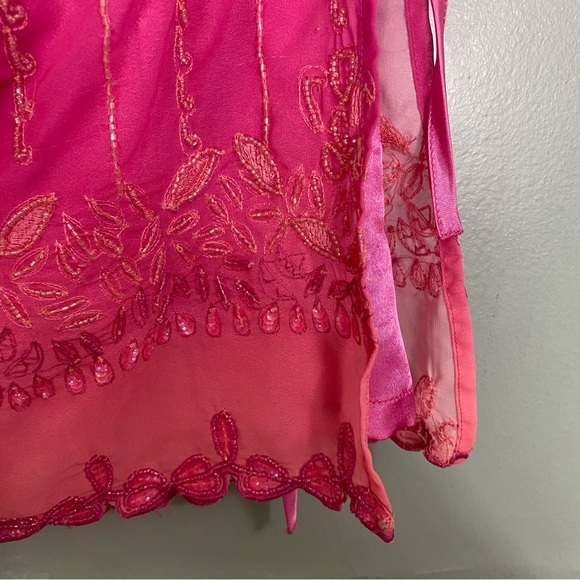 Free People Pink Embroidered Wrap Skort - Picture 6 of 12